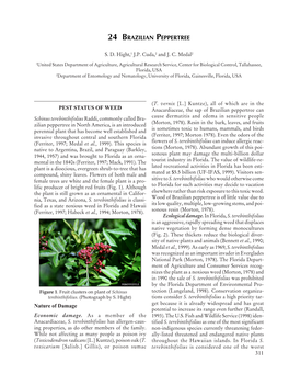 24 BRAZILIAN PEPPERTREE PEST STATUS of WEED Nature Of