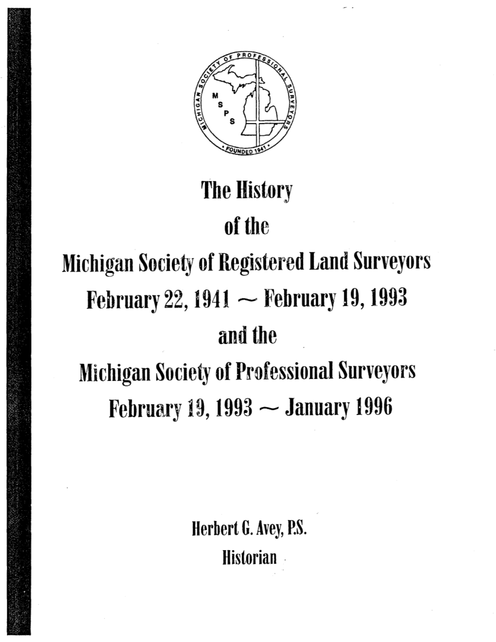 The History of the Michigan Society of Registered Land Surveyors