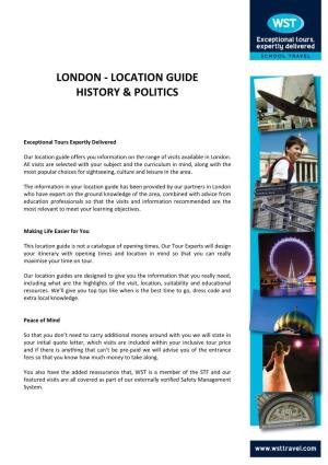 London - Location Guide History & Politics