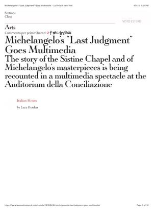 Michelangelo's “Last Judgment”