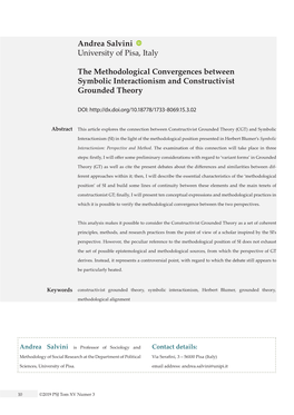 The Methodological Convergences Between Symbolic Interactionism and Constructivist Grounded Theory