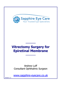 Epiretinal Membrane