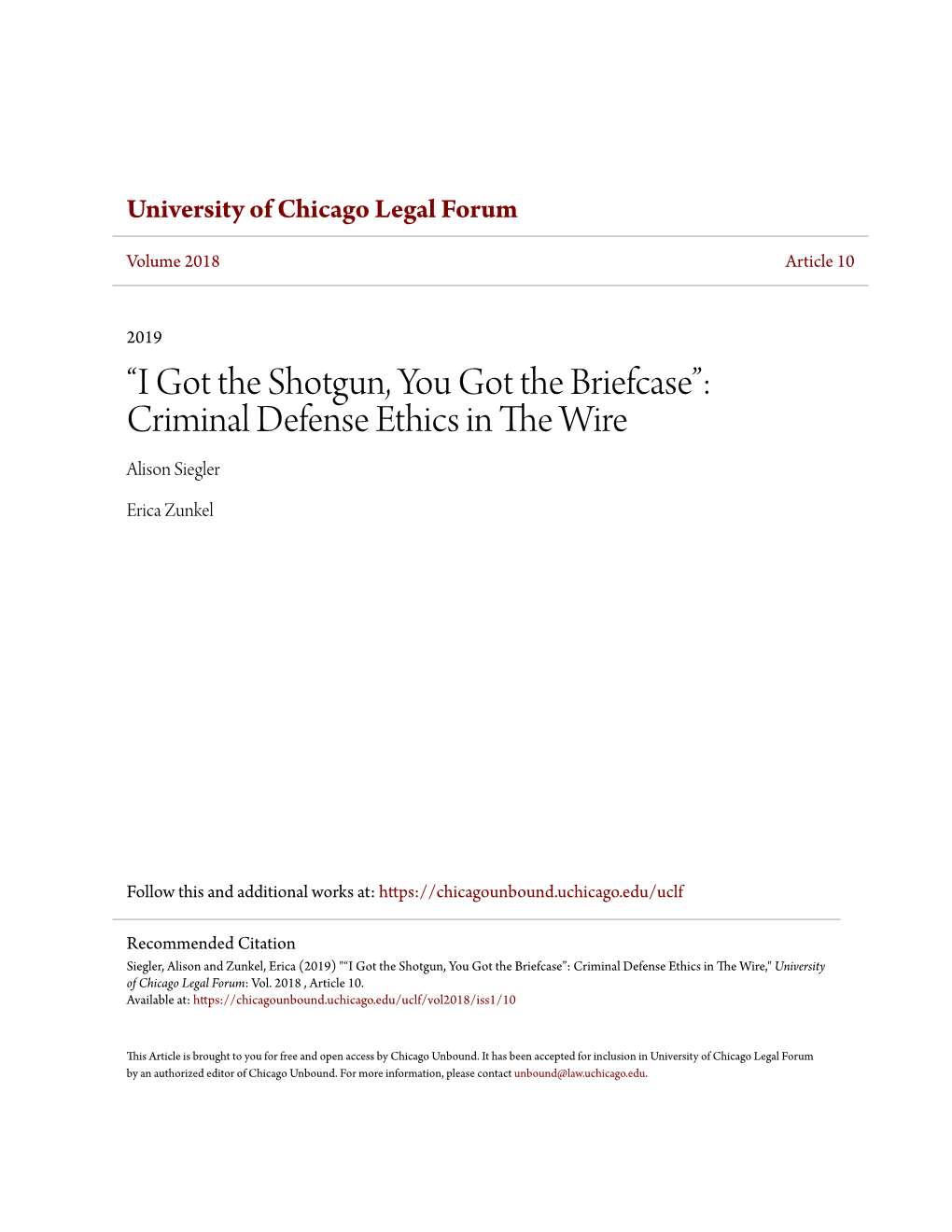 Criminal Defense Ethics in the Wire