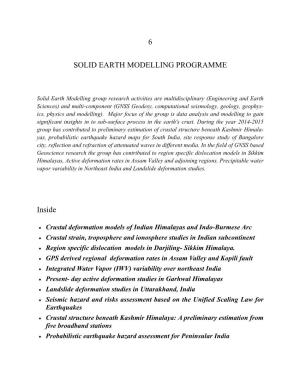 6 Solid Earth Modelling Programme