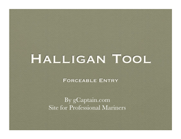 Halligan Tool