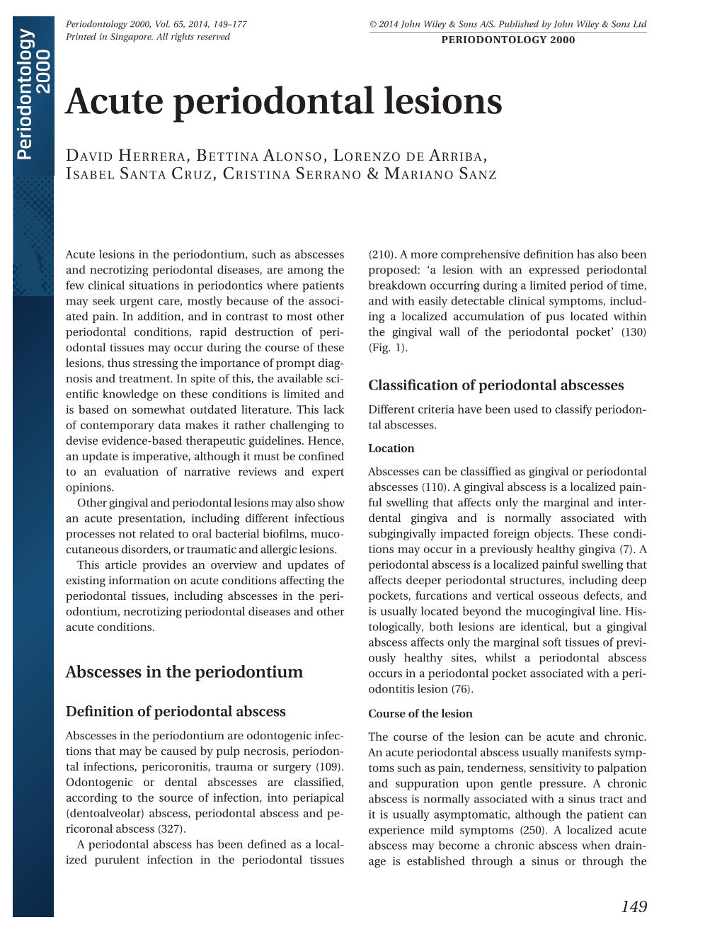 Acute Periodontal Lesions