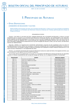 Boletín Oficial Del Principado De Asturias