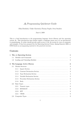 A2 Programming Quickstart Guide