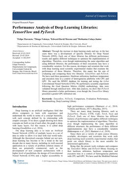 Performance Analysis of Deep Learning Libraries: Tensorflow and Pytorch