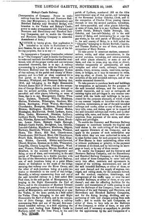 THE LONDON GAZETTE, NOVEMBER 20, 1860. No. 22449. I