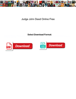 Judge John Deed Online Free