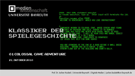 01 Colossal Cave Adventure Klassiker Der Spielegeschichte