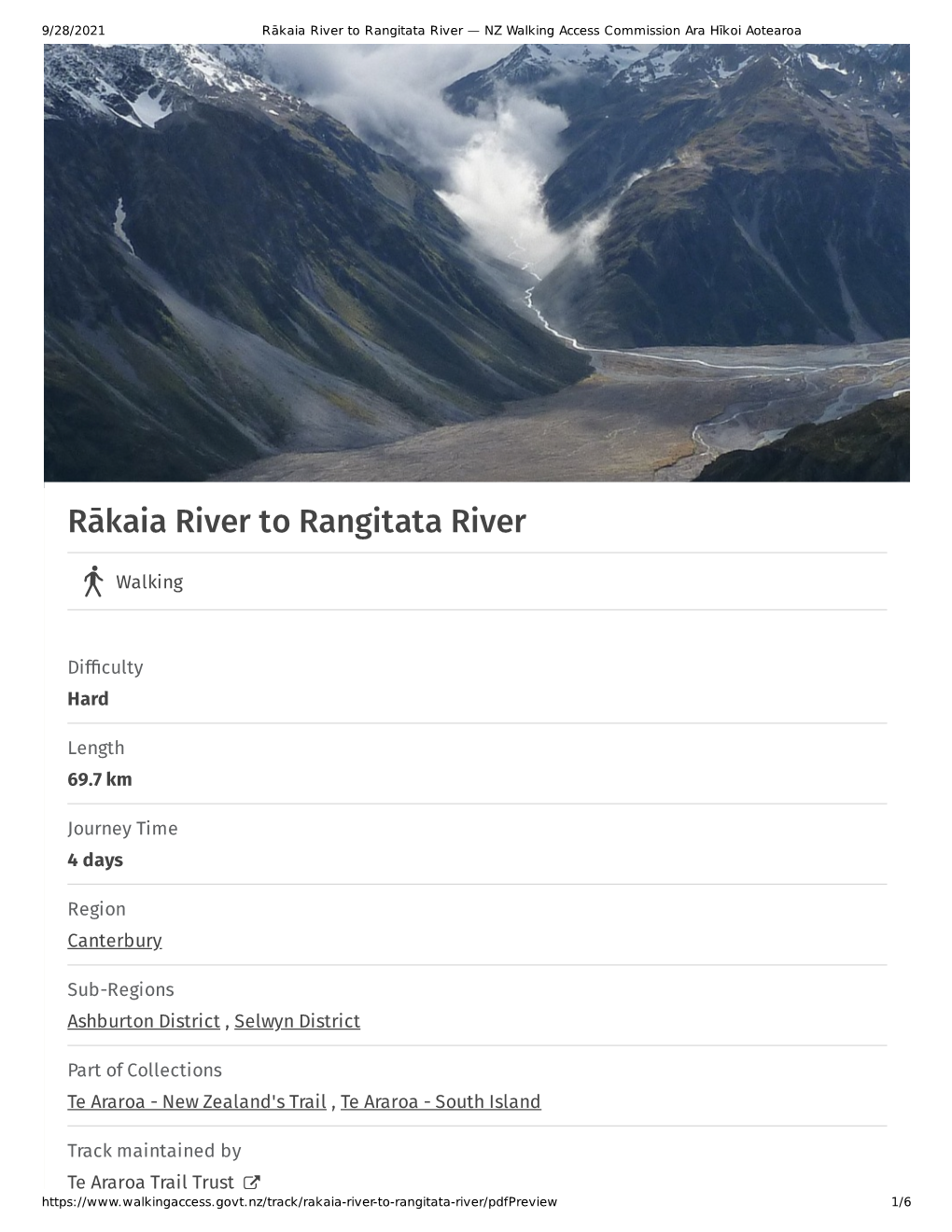 Rākaia River to Rangitata River — NZ Walking Access Commission Ara Hīkoi Aotearoa