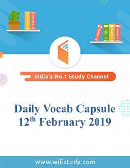 Daily Vocab Capsule 12 February 2019