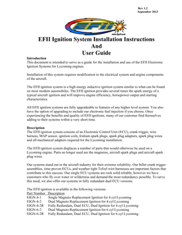 Legacy EFII Ignition Installation Manual