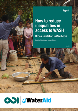 How to Reduce Inequalities in Access to WASH Urban Sanitation in Cambodia