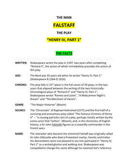 FALSTAFF-The-Facts-The-Play.Pdf