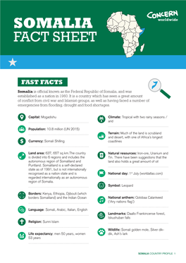 Somalia Fact Sheet