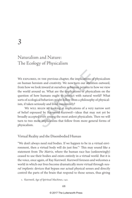 Naturalism and Nature: the Ecology of Physicalism