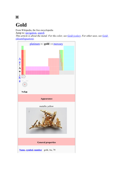Chemistry, Gold Is Described As a Transition Metal