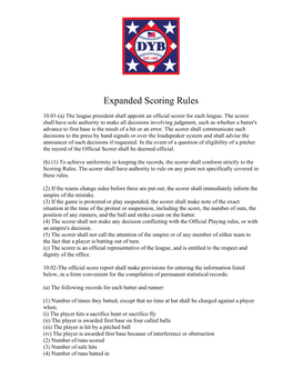 Expanded Scoring Rules