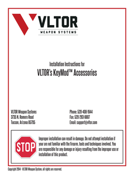 VLTOR's Keymod™ Accessories