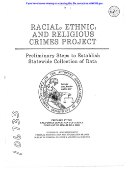 Racial, Ethnic, and Religious Crimes Project