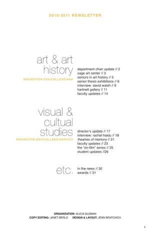Art & Art History Visual & Cultual Studies Etc