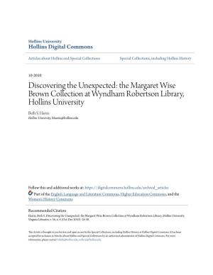 The Margaret Wise Brown Collection at Wyndham Robertson Library, Hollins University Beth S