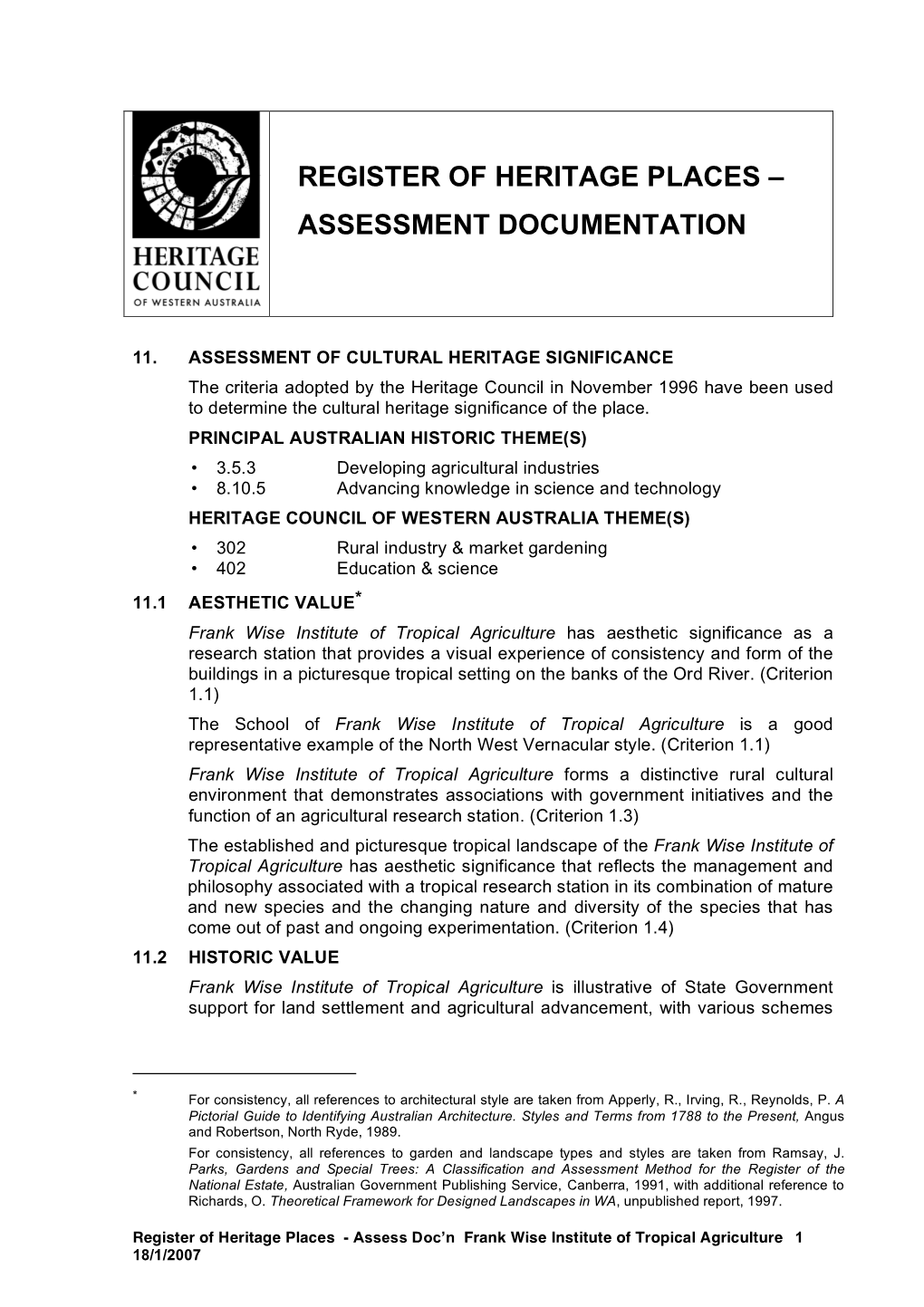 Assessment Documentation