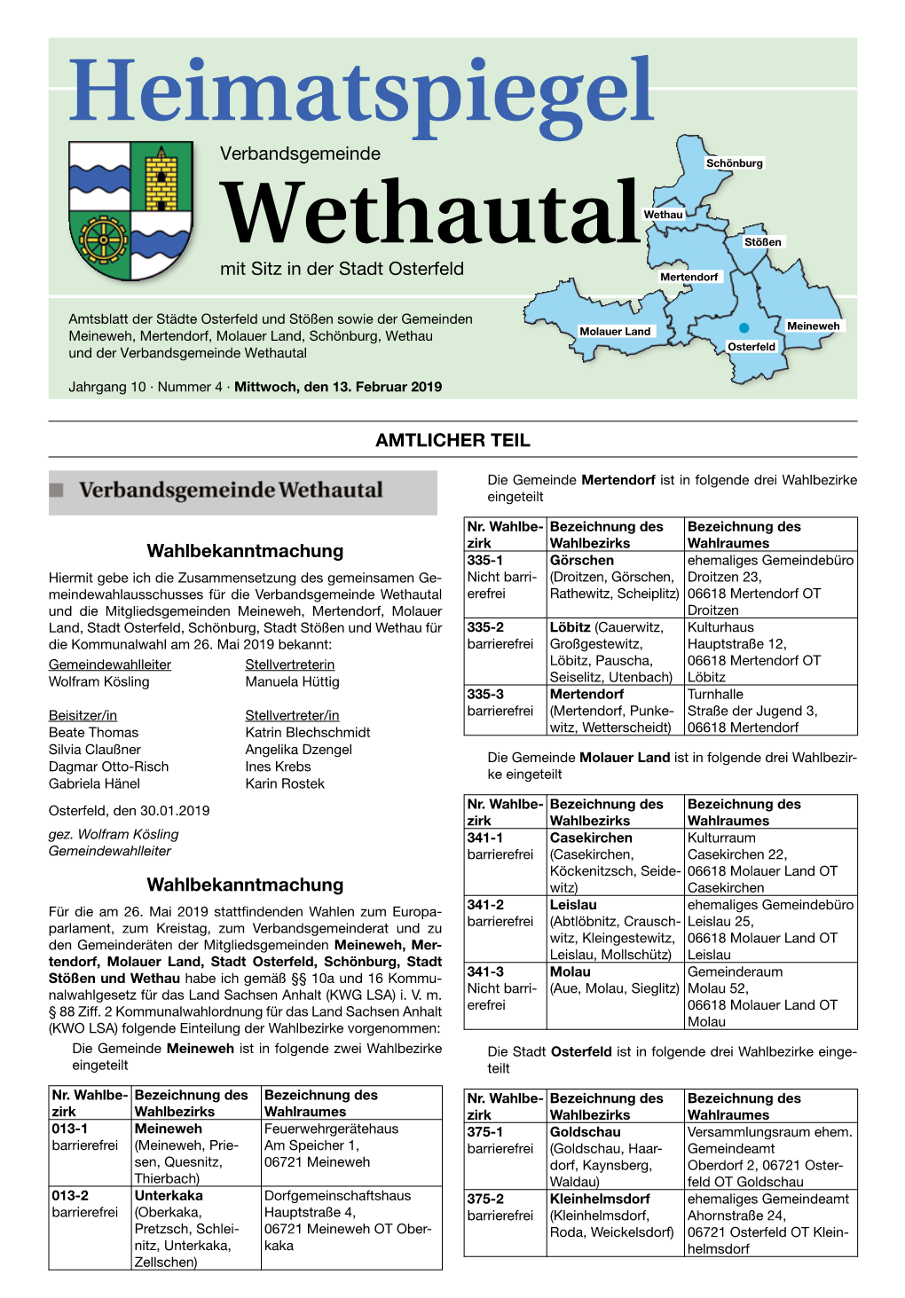 Heimatspiegel Wethautal - Amtlicher Teil 2 · Nr