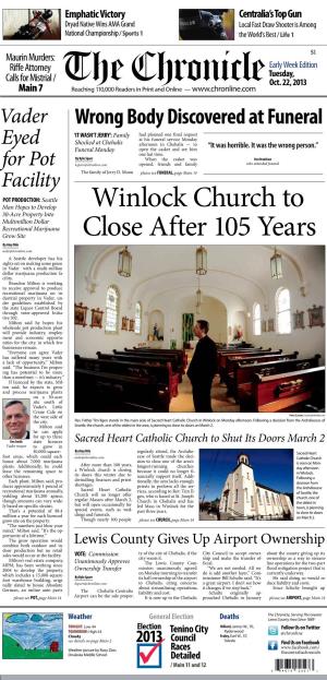 Winlock Church to Close After 105 Years
