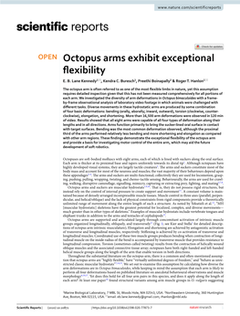 Octopus Arms Exhibit Exceptional Flexibility