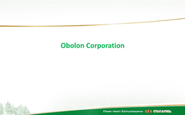 Obolon Corporation Development of Obolon Corporation