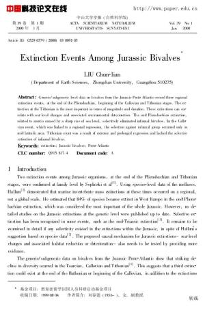 Extinction Events Among Jurassic Bivalves