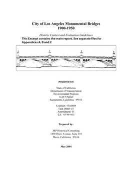 City of Los Angeles Monumental Bridges 1900-1950, Historic