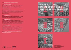 CASE Studies in University-Led Urban Regeneration