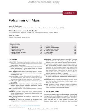 Volcanism on Mars