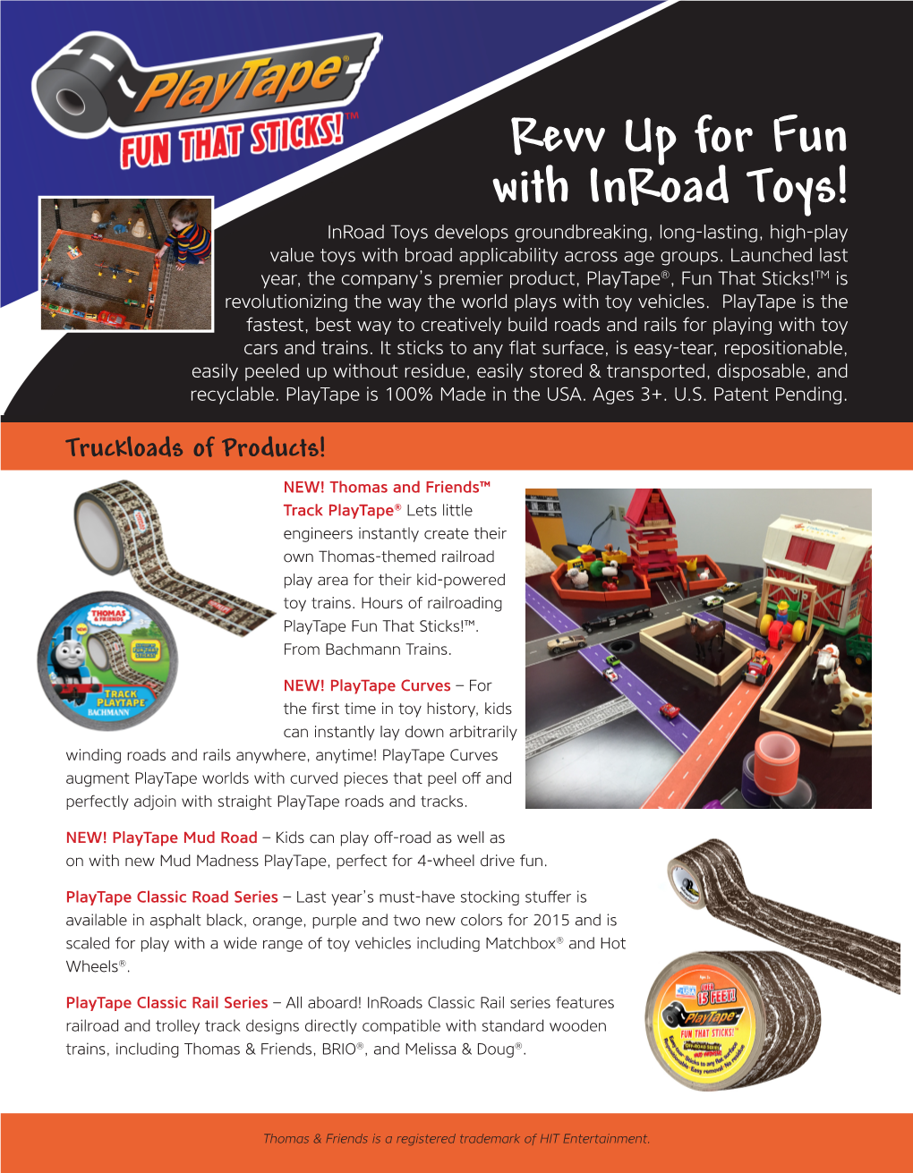 Revv up for Fun with Inroad Toys! Inroad Toys Develops Groundbreaking, Long-Lasting, High-Play Value Toys with Broad Applicability Across Age Groups