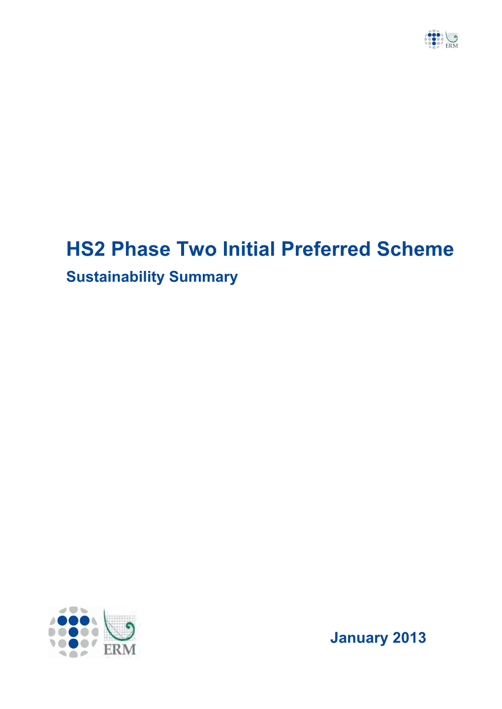 HS2 Phase Two Initial Preferred Scheme Sustainability Summary