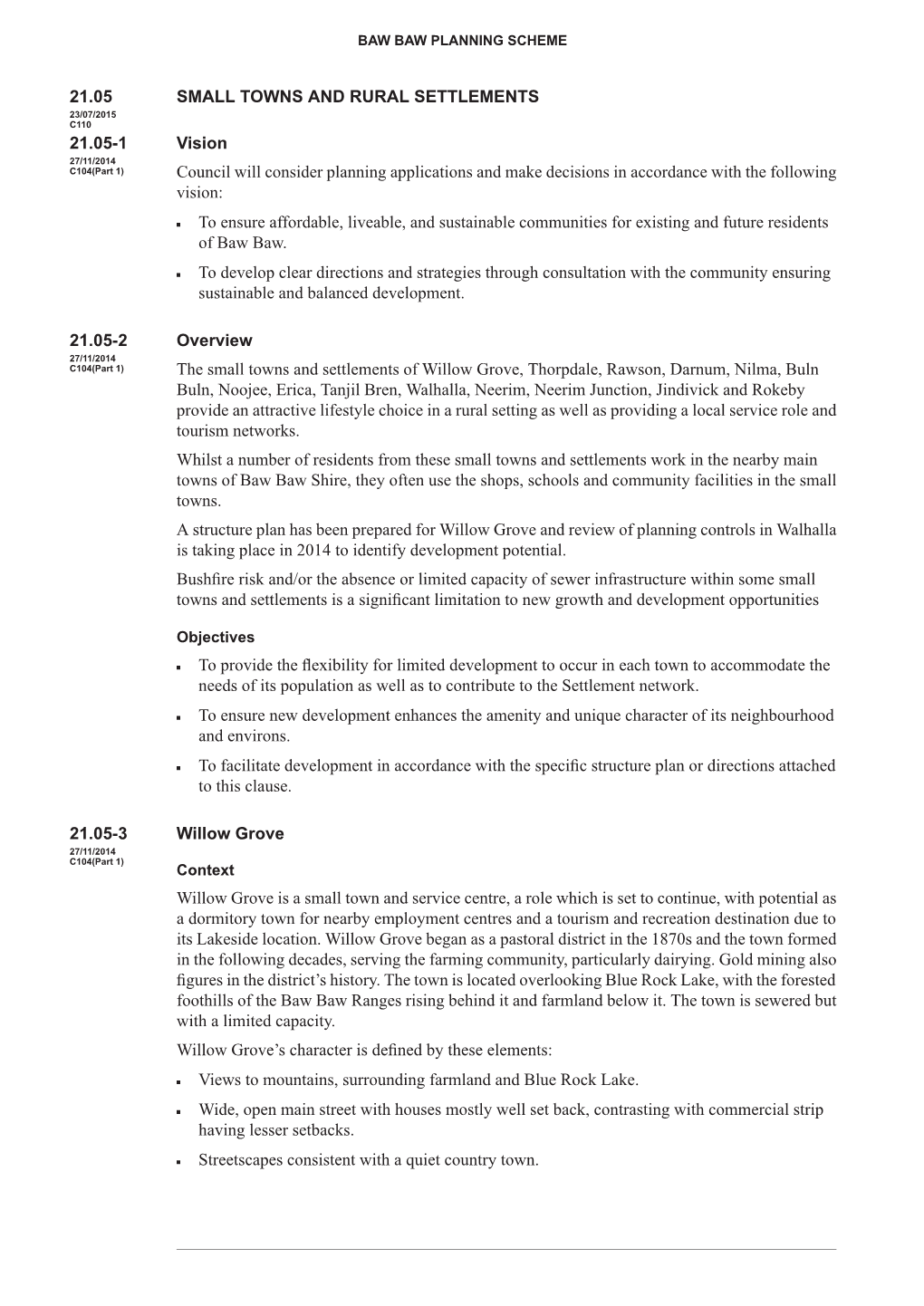 Baw Baw Planning Scheme