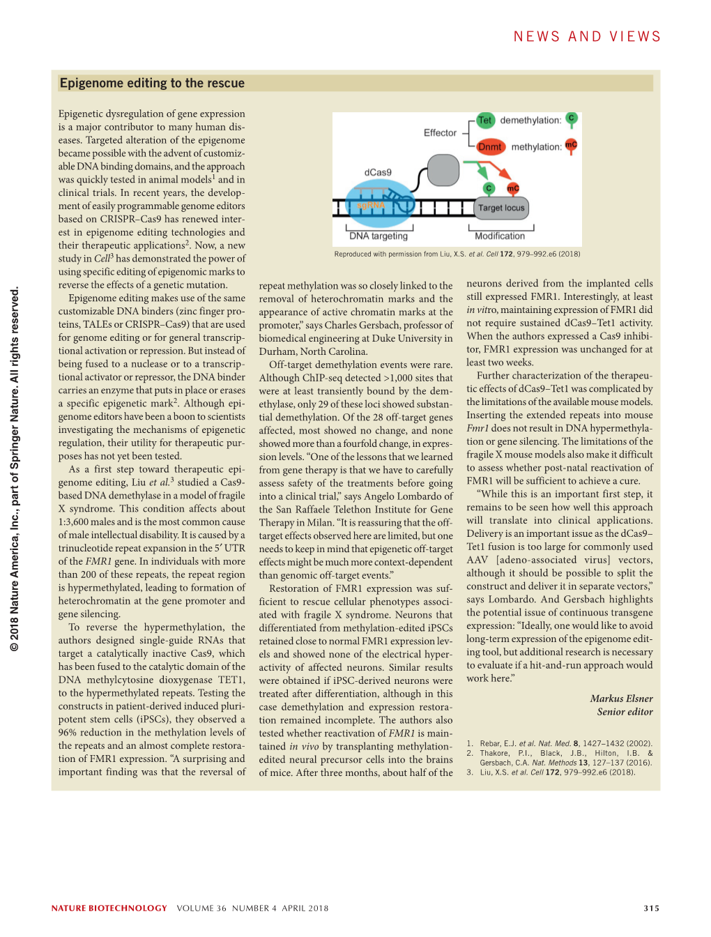 Epigenome Editing to the Rescue