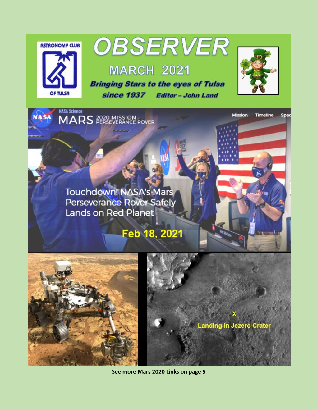 See More Mars 2020 Links on Page 5