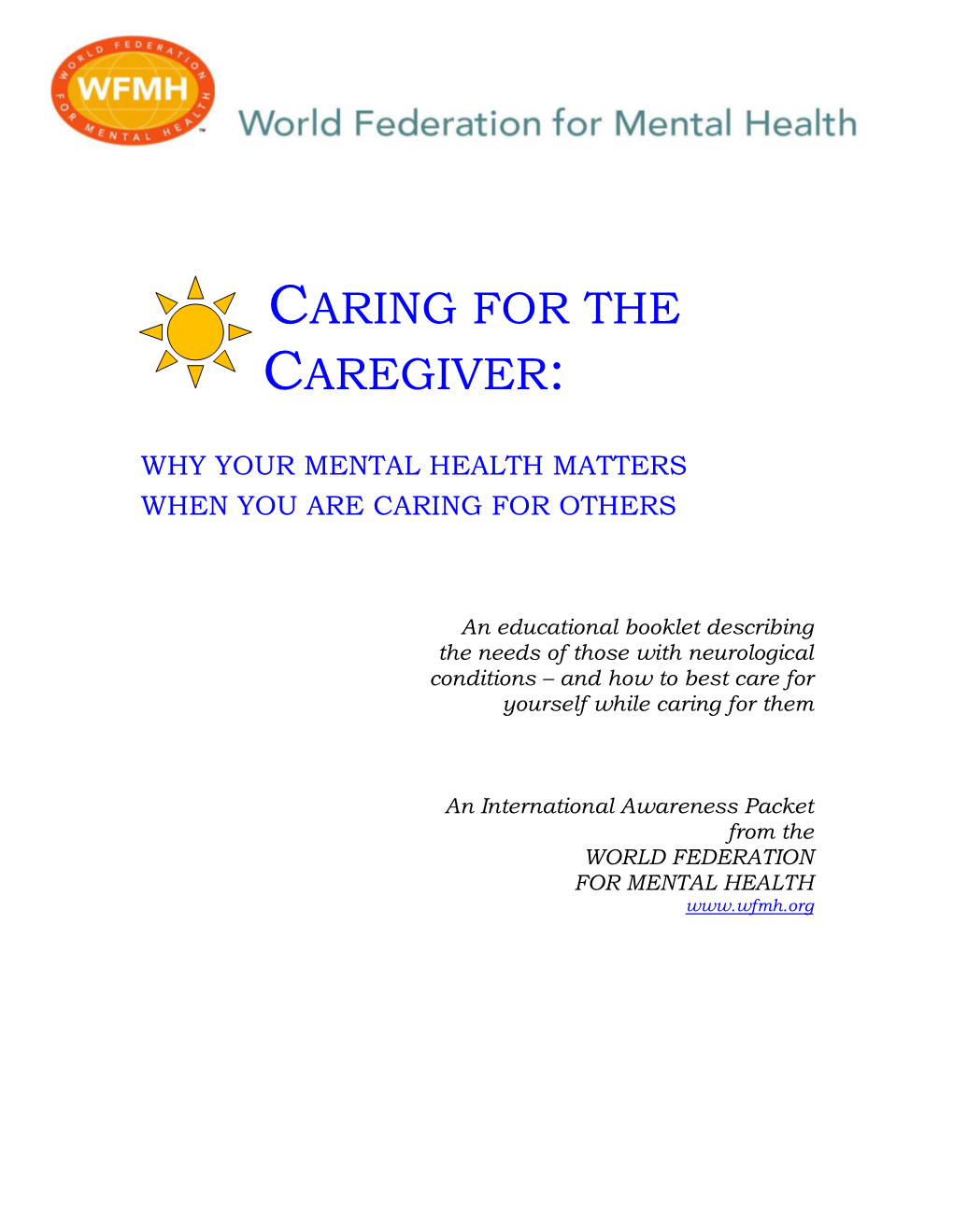 Caring for the Caregivers: Taking Care of Yourself 27