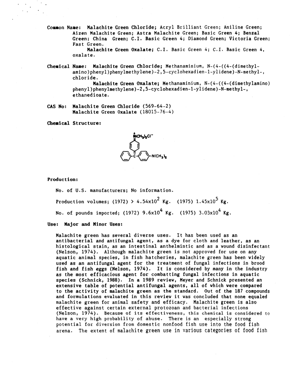 Malachite Green Oxalate; C.I
