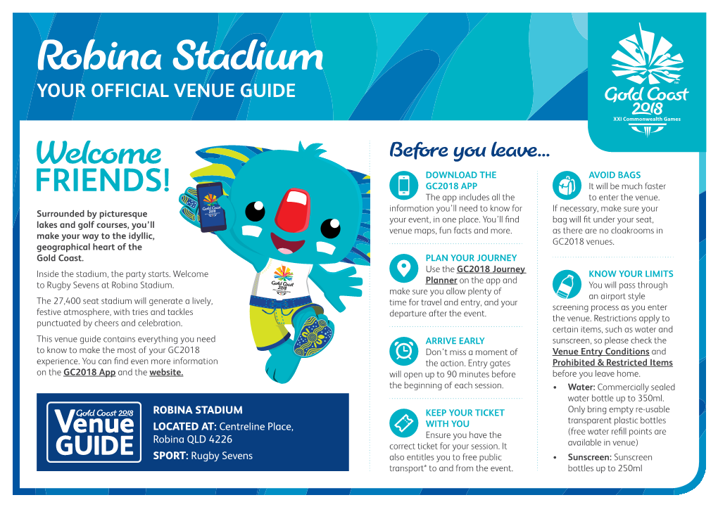 Robina Stadium YOUR OFFICIAL VENUE GUIDE