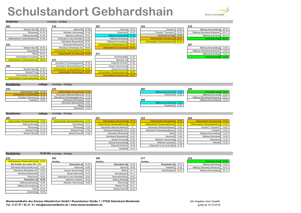 Schulstandort Gebhardshain