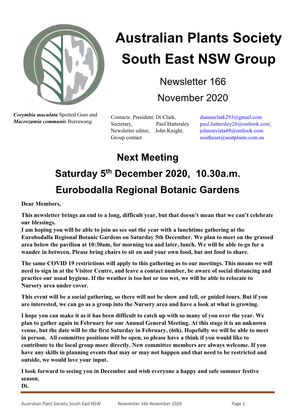 Australian Plants Society South East NSW Group