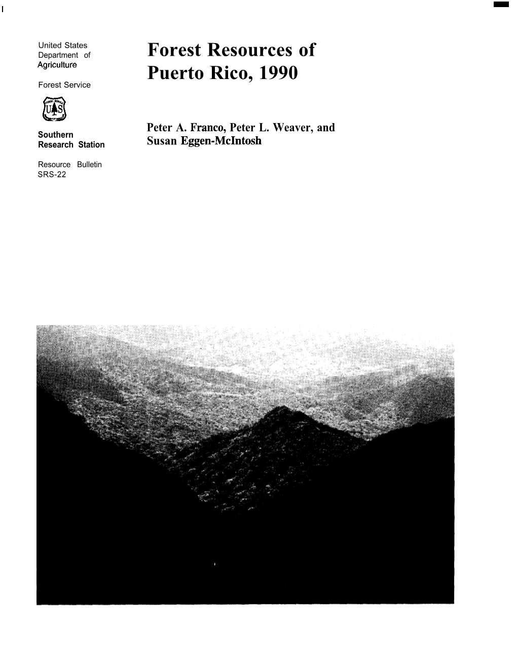 Forest Resources of Puerto Rico, 1990