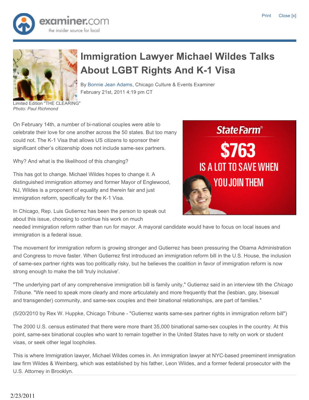 Immigration Lawyer Michael Wildes Talks About LGBT Rights and K-1 Visa